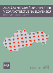 Obálka publikácie Analýza neformálnych platieb v zdravotníctve na Slovensku