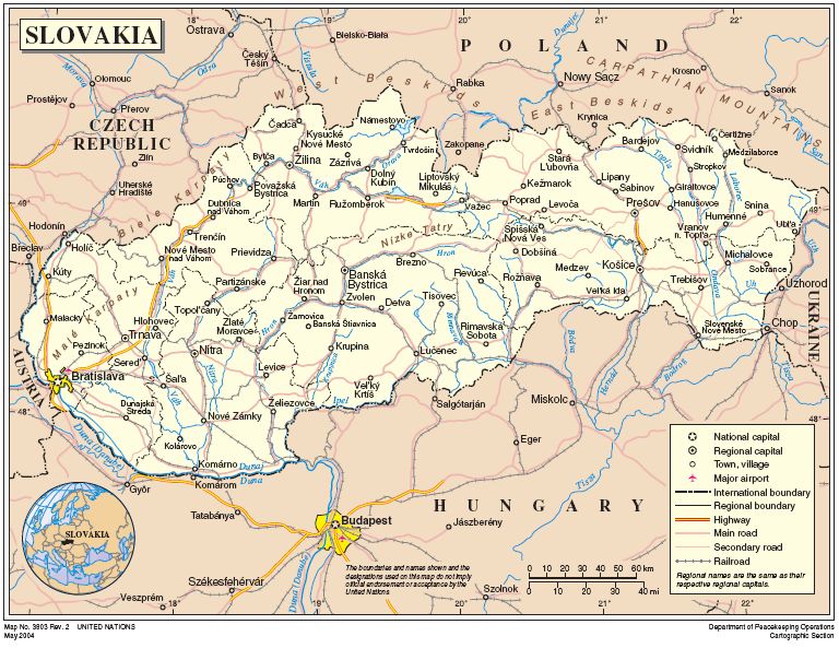 Map of Slovakia